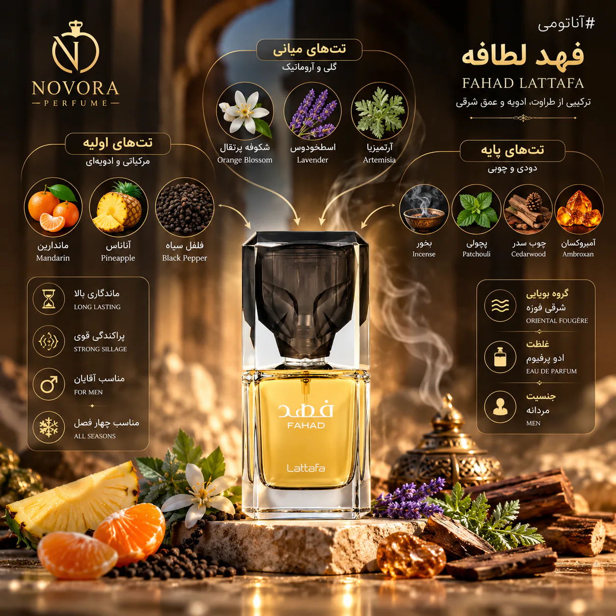 عطر لطافه مدل فهد ۸۰ میلی لیتر